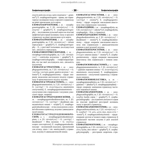 Українсько-латинсько-англійський медичний енциклопедичний словник: у 4 томах. — Том 2. Е—Н / укладачі Л.І. Петрух, І.М. Головко