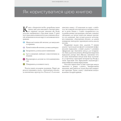Анатомічні поїзди: міофасціальні меридіани для мануальних терапевтів і фахівців із відновлення руху: 4-е видання / Томас В. Маєрс